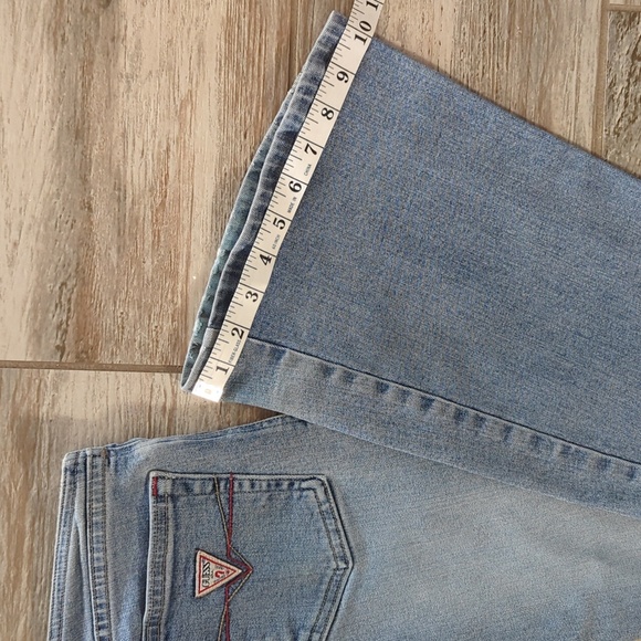 Vintage Super Low Rise Flare Exposed Button Fly Y2K Guess Jeans - Picture 5 of 10